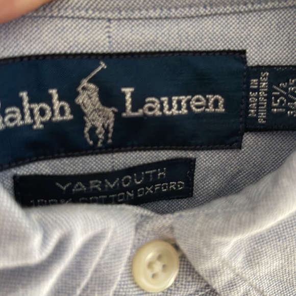 Ralph Lauren Blue Dress Shirt 15.5 34/35 - Picture 2 of 4